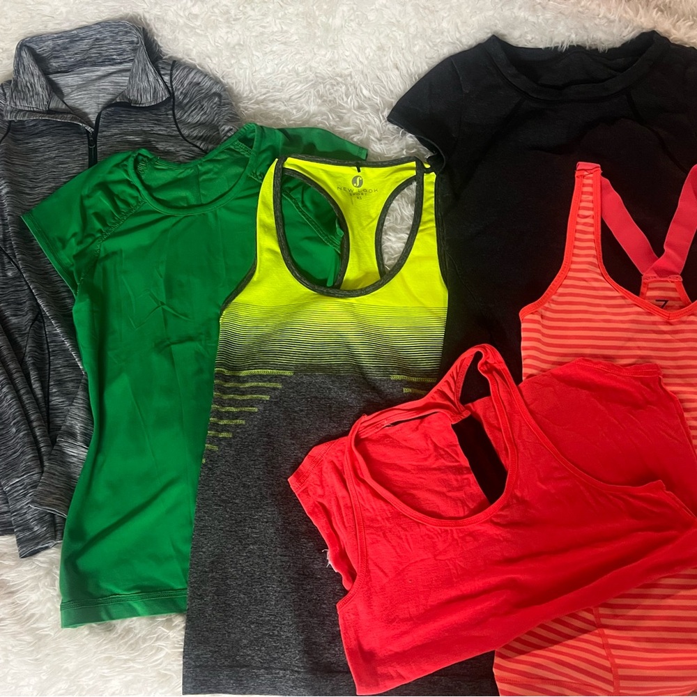 Workout tops 6-for-1 | size small | various colors & styles